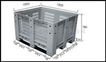 折叠式塑料卡板箱JS-1210(网格式）